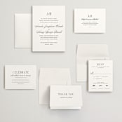 "Hepburn" - Wedding Invitations in Tuxedo by Megan Davis - Invitation Suite