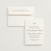 "Hepburn" - Wedding Invitations in Tuxedo by Megan Davis - Invitation with Envelope