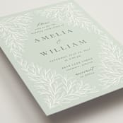"Fairy Forest" - Wedding Invitations in Sage by Kristen Knechtel - Detail