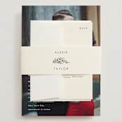 "Modern Bliss" - Wedding Invitations in Cream by Elly - Assembled with Belly Band