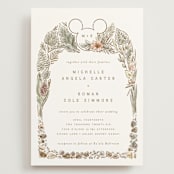 "Disney's Mickey Mouse Tropical Frame" - Wedding Invitations in Earth by Shiny Penny Studio - Front