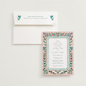 "Le Jardin" - Wedding Invitations in Petal by Elly - Invitation with Envelope