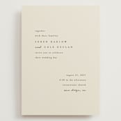 "Simply" - Wedding Invitations in Linen by Brianne Larsen - Front