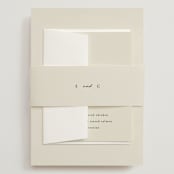 "Simply" - Wedding Invitations in Linen by Brianne Larsen - Assembled with Belly Band