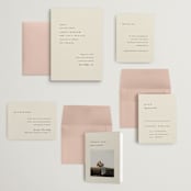 "Simply" - Wedding Invitations in Linen by Brianne Larsen - Invitation Suite