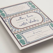 "Vase" - Wedding Invitations in Neptune by Kelly Watkins - Detail
