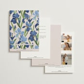 "Irises" - Wedding Invitations in Natural by Everett Paper Goods - Back of Card Options