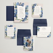 "Irises" - Wedding Invitations in Natural by Everett Paper Goods - Invitation Suite