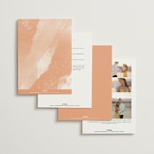 "Swept" - Wedding Invitations in Blush by Snow and Ivy - Back of Card Options