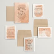 "Swept" - Wedding Invitations in Blush by Snow and Ivy - Invitation Suite
