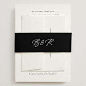 "Belle Romance" - Wedding Invitations in Onyx by Katherine Moynagh - Assembled with Belly Band