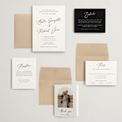 "Belle Romance" - Wedding Invitations in Onyx by Katherine Moynagh - Invitation Suite