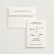 "Belle Romance" - Wedding Invitations in Onyx by Katherine Moynagh - Invitation with Envelope