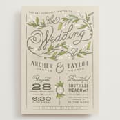 "Rustic Love" - Wedding Invitations in Parchment by GeekInk Design - Front