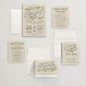 "Rustic Love" - Wedding Invitations in Parchment by GeekInk Design - Invitation Suite