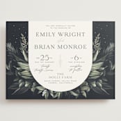 "Vintage Botanicals" - Wedding Invitations in Sage by GeekInk Design - Front
