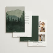 "The Forest" - Wedding Invitations in Jade by Elly - Back of Card Options