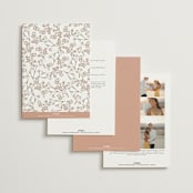 "Organic Florals" - Wedding Invitations in Blush by Susan Moyal - Back of Card Options