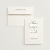 "Pearl" - Wedding Invitations in Chantilly by Jessica Williams - Invitation with Envelope
