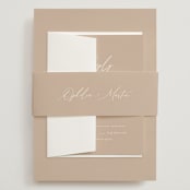 "Ophelia" - Wedding Invitations in Dusty Rose by Kelly Schmidt - Assembled with Belly Band