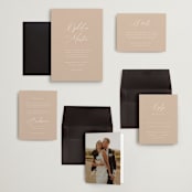 "Ophelia" - Wedding Invitations in Dusty Rose by Kelly Schmidt - Invitation Suite