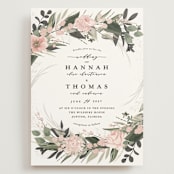 "Ivory Ring" - Wedding Invitations in Blush by Susan Moyal - Front