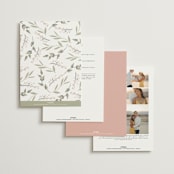"Ivory Ring" - Wedding Invitations in Blush by Susan Moyal - Back of Card Options