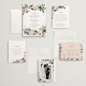 "Ivory Ring" - Wedding Invitations in Blush by Susan Moyal - Invitation Suite