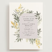 "mimosa" - Wedding Invitations in Dandelion by Everett Paper Goods - Front
