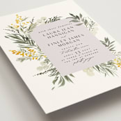 "mimosa" - Wedding Invitations in Dandelion by Everett Paper Goods - Detail
