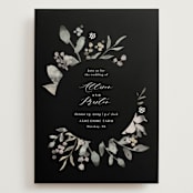 "Enchanted fields" - Wedding Invitations in Noir by Jennifer Wick - Front