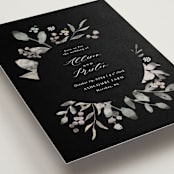 "Enchanted fields" - Wedding Invitations in Noir by Jennifer Wick - Detail