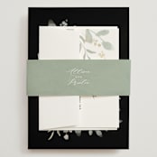 "Enchanted fields" - Wedding Invitations in Noir by Jennifer Wick - Assembled with Belly Band