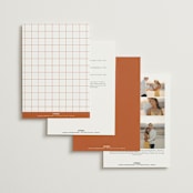 "Modern Ticket" - Wedding Invitations in Rust by Alethea and Ruth - Back of Card Options