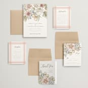 "Summer Garden" - Wedding Invitations in Garden Rose by Wildfield Paper Co - Invitation Suite