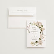 "Felicity" - Wedding Invitations in Pearl by Leah Bisch - Invitation with Envelope