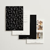 "Ascent" - Wedding Invitations in Ecru by Erica Krystek - Back of Card Options