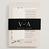 "Ascent" - Wedding Invitations in Ecru by Erica Krystek - Assembled with Belly Band