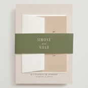 "Fero" - Wedding Invitations in Blush by Pati Cascino - Assembled with Belly Band