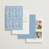 "Porcelain Floral" - Wedding Invitations in Porcelain by Elly - Back of Card Options