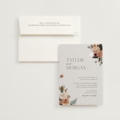 "Boho Chic" - Wedding Invitations in Moonstone by Cass Loh - Invitation with Envelope