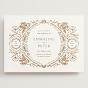 "charmed" - Wedding Invitations in Honey by Jen Owens - Front