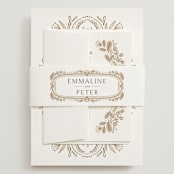 "charmed" - Wedding Invitations in Honey by Jen Owens - Assembled with Belly Band