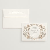 "charmed" - Wedding Invitations in Honey by Jen Owens - Invitation with Envelope