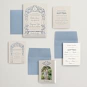 "Pavilion" - Wedding Invitations in Navy by Petra Kern - Invitation Suite