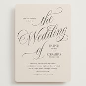"Mirin" - Wedding Invitations in Linen by Kate Ahn - Front