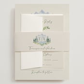 "Miniature Mountainscape" - Wedding Invitations in Summer by Petra Kern - Assembled with Belly Band
