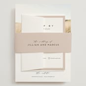 "Picturesque" - Wedding Invitations in Linen by Christie Garcia - Assembled with Belly Band