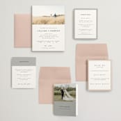"Picturesque" - Wedding Invitations in Linen by Christie Garcia - Invitation Suite