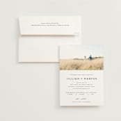 "Picturesque" - Wedding Invitations in Linen by Christie Garcia - Invitation with Envelope